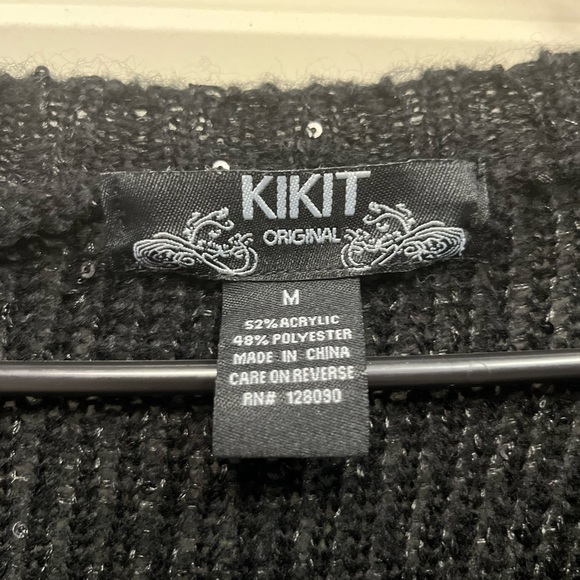 🚨CLEARANCE 0124-21 KIKIT Original, 3/4 sleeve, sequin knit sweater, Medium - Picture 2 of 2